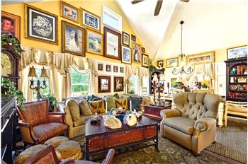 cathedral ceiling living room