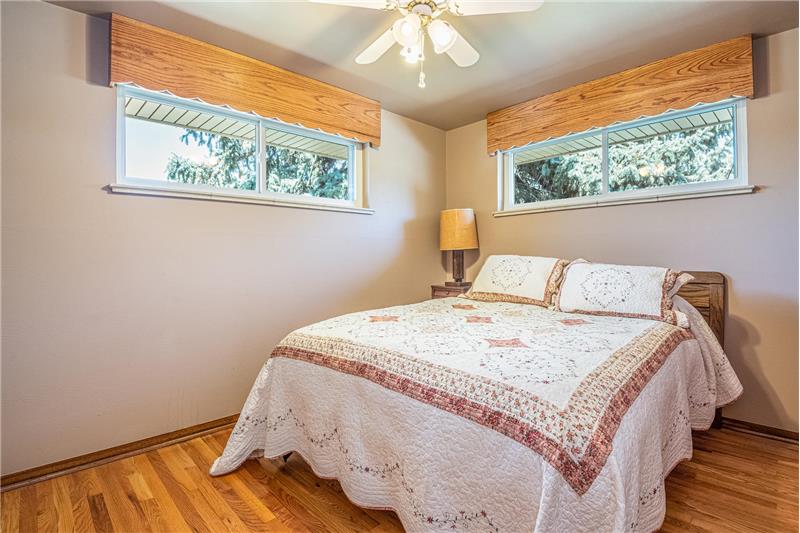 This second bedroom has windows to the north yard and backyard.