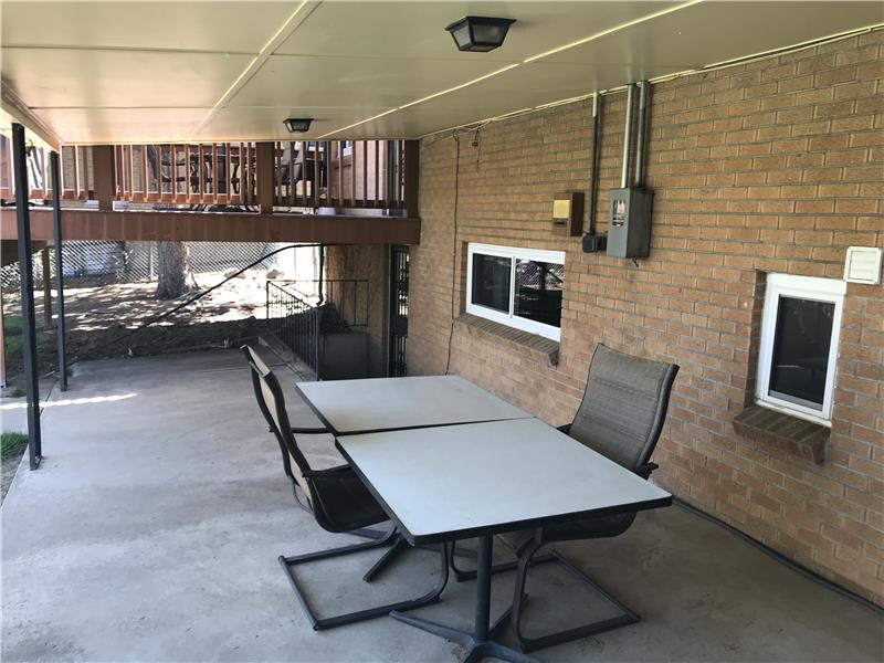 This 11'x22' covered patio is level with the backyard and accessible from the walk-out basement
