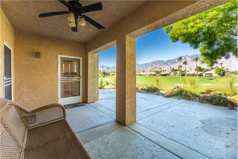 Covered West facing patio