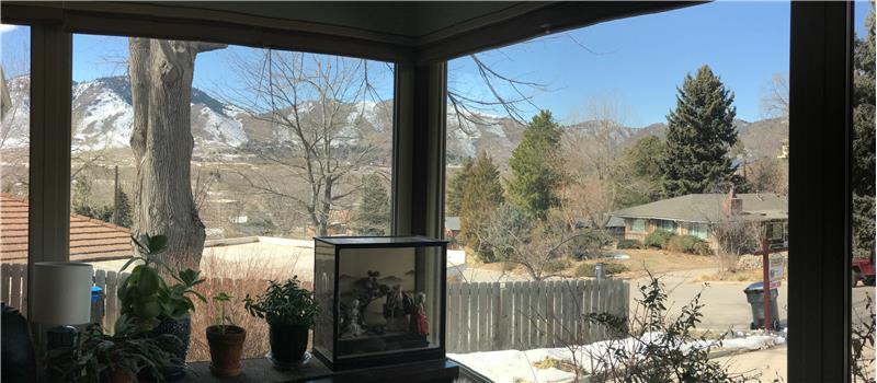 View of foothills from living room