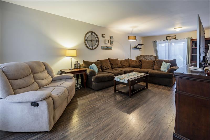 Living Room features laminate flooring