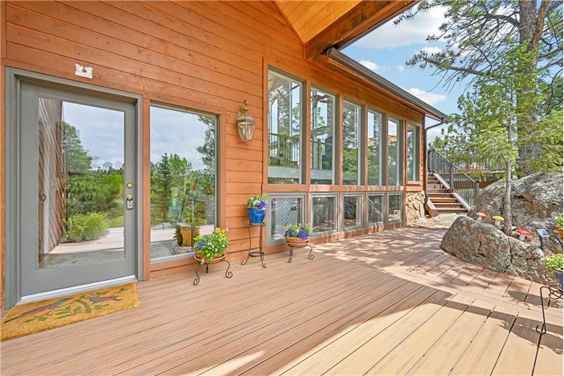 Partially covered front porch