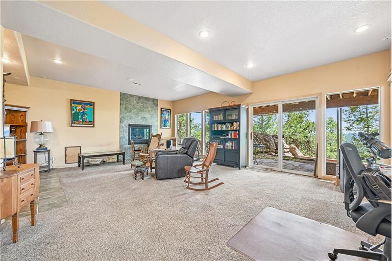 Family room on lower level
