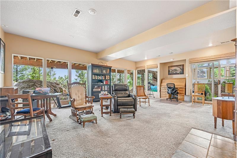 Reverse view of family room