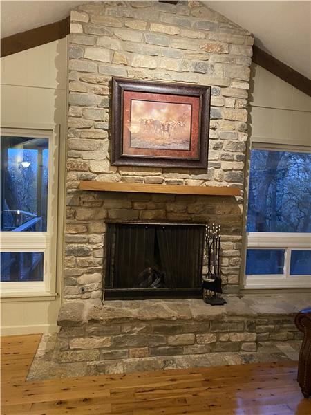 Beautiful fireplace feature