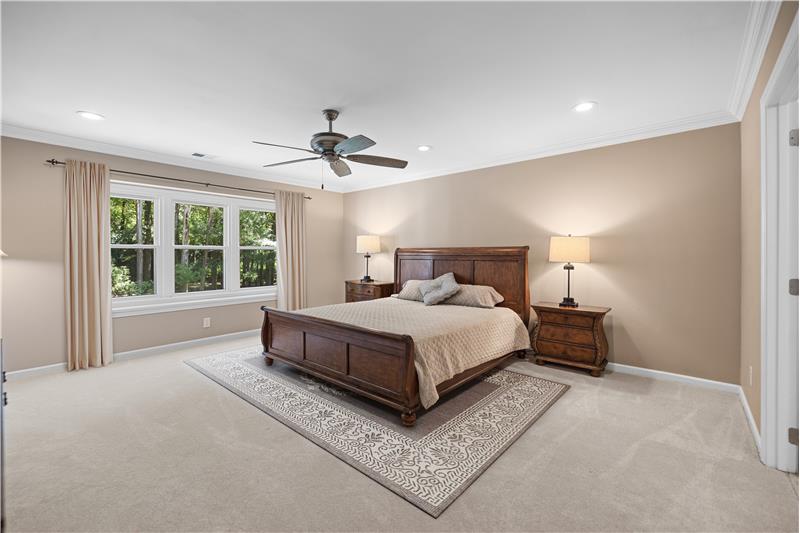 Primary bedroom on main floor features large walk-in closet