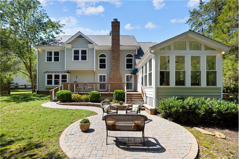 Paver patio further extends home's living and entertaining space
