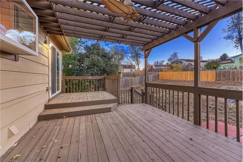 Backyard covered deck