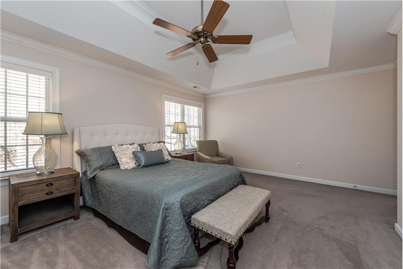 With no commons walls with any other room, master bedroom provides wonderful privacy.