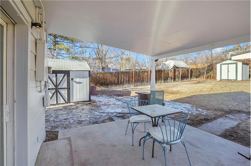 Backyard covered patio