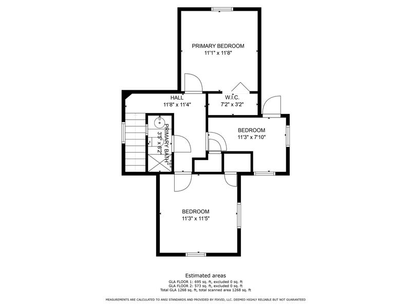 Upper level floor plan