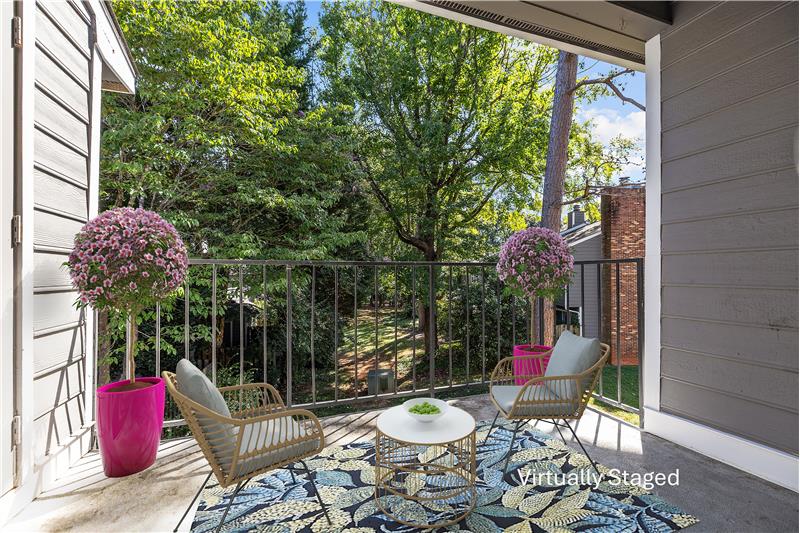 Private covered balcony