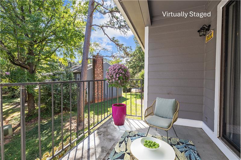 Private covered balcony