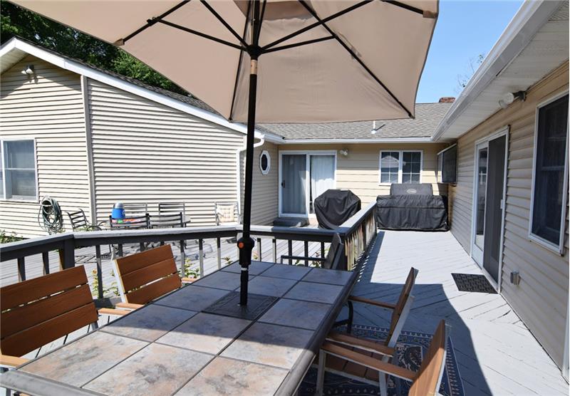 Deck  area for the two bedroom unit