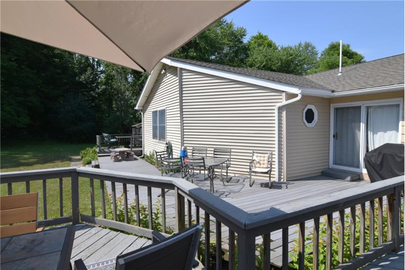Deck area for the  four bedroom unit