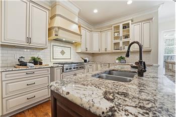Beautiful custom cabinets and granite