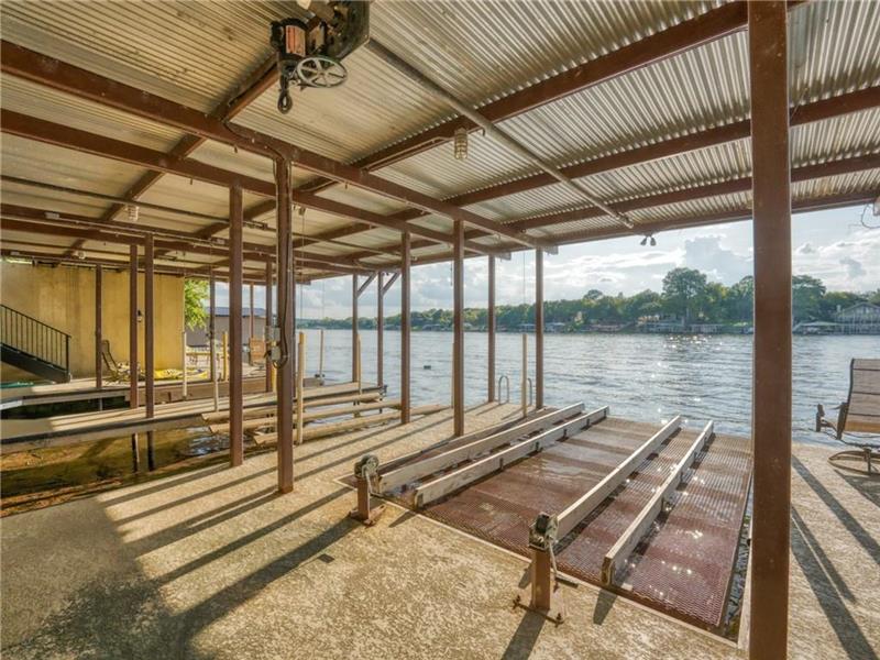Boat Lift Waterfront Property Waterfront 3+ Story 4 Bedroom Single Family Residence 3200 Pack Saddle Dr., Horseshoe Bay, TX 7865