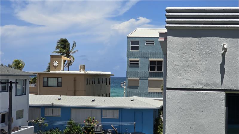 Parital ocean view from balcony