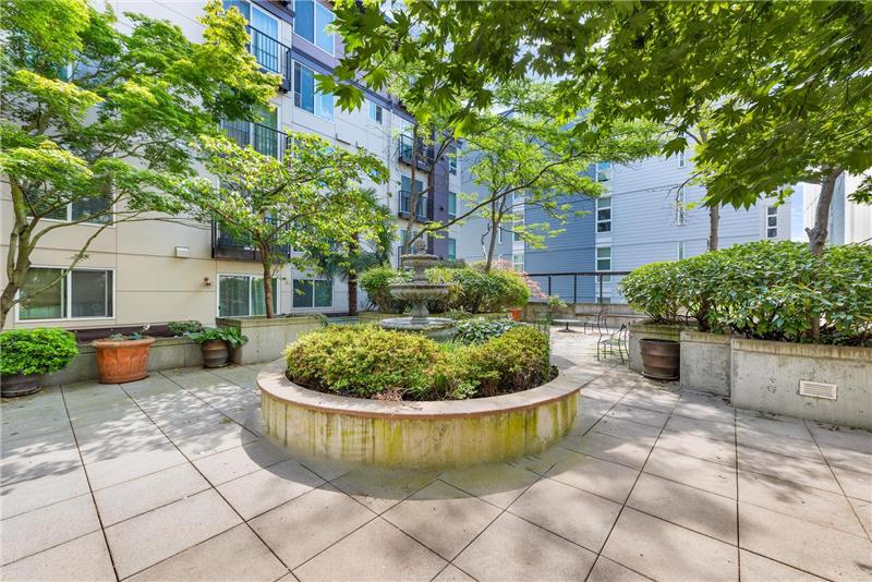 Enjoy the peaceful, secured outdoor courtyard.