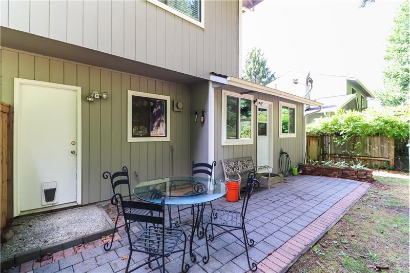 Private fenced back yard