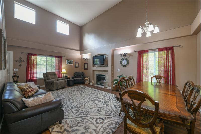Living room as seen from kitchen entry.