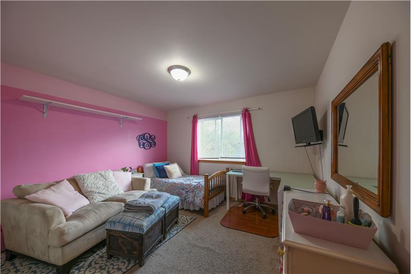 Bedroom #2 is large enough for sofa, desk, bed, and dresser!