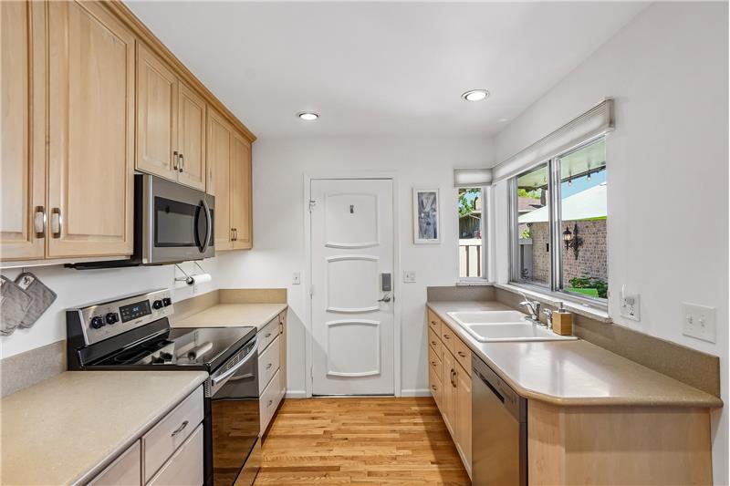 Kitchen with Corian countertops