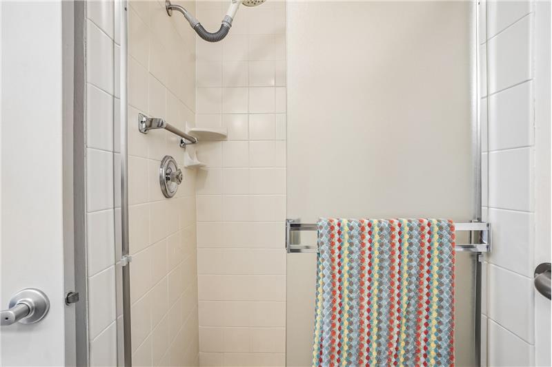 Shower in ensuite bathroom