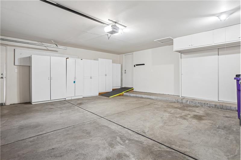 Finished & painted garage with lots of storage