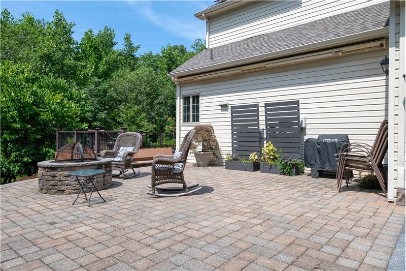 Fire Pit area on Stone Patio
