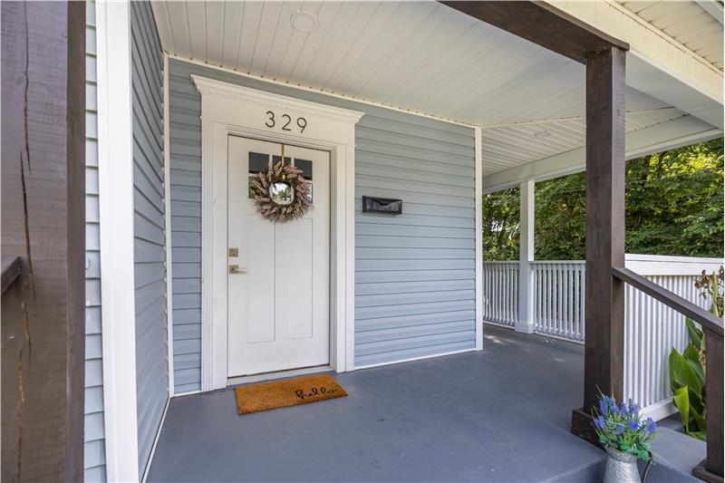 Covered entry and porch