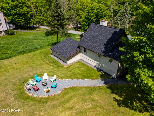 Aerial View of Firepit/Backyard