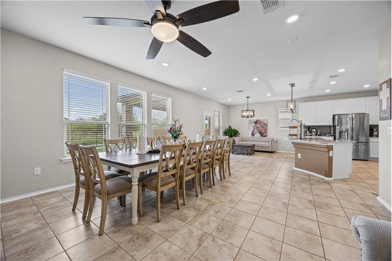 Spacious and open living area