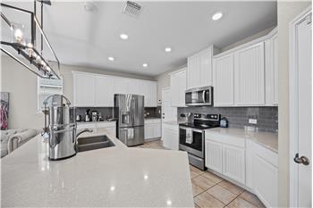 Open living area with kitchen