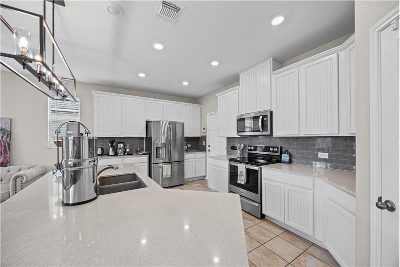 Open living area with kitchen