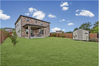 Fenced back porch
