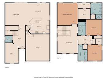 Upstairs and Downstairs Floorplans