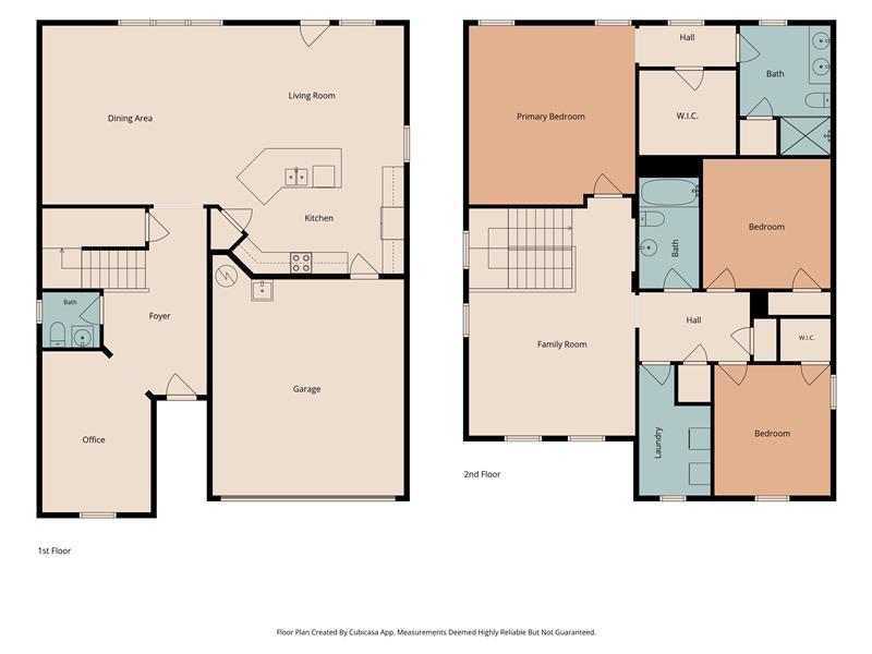 Upstairs and Downstairs Floorplans