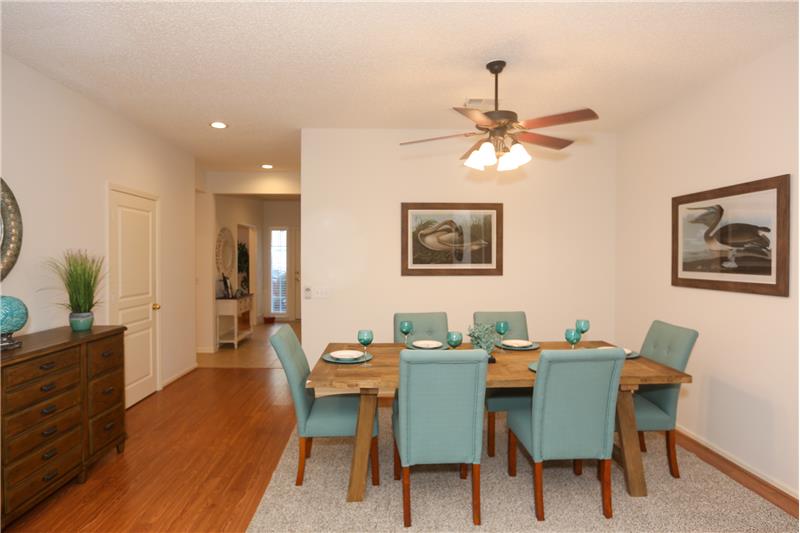 The dining area has room for China cabinets and sideboard with ample seating for 6 or 8.