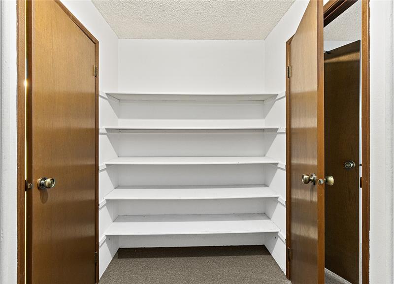 Shelves in master closet