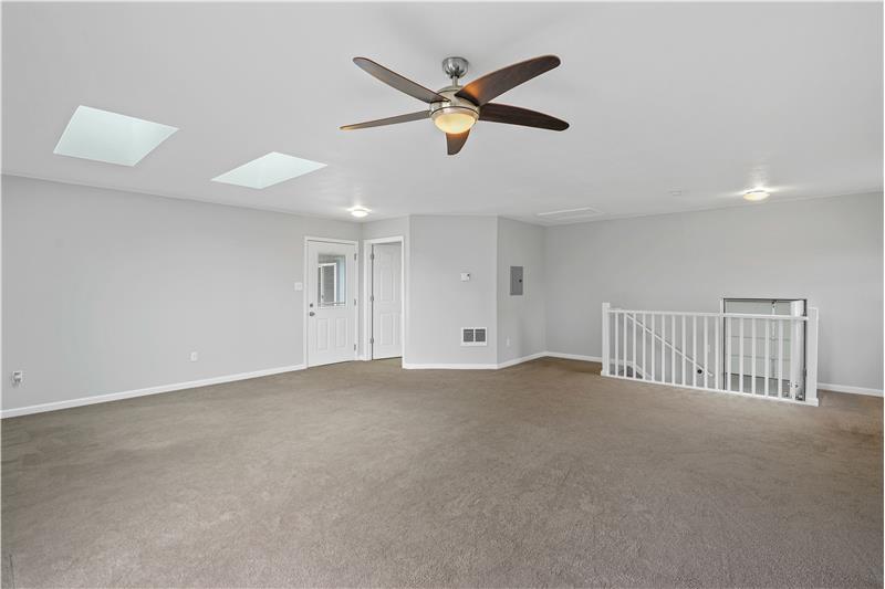 The 640-SF addition has two skylights and 3/4 bathroom
