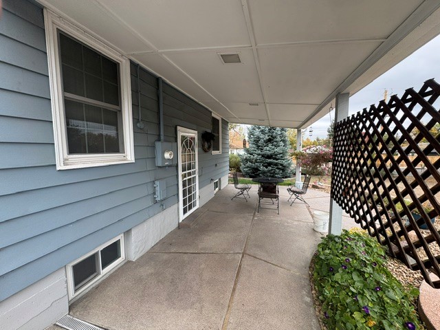 Large covered patio