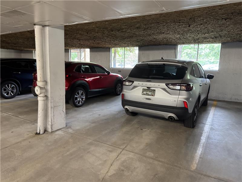 Reserved parking space in secure garage