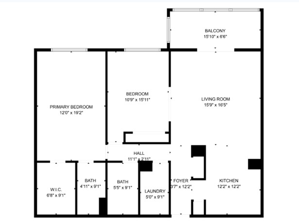 Floor plan, unit 307