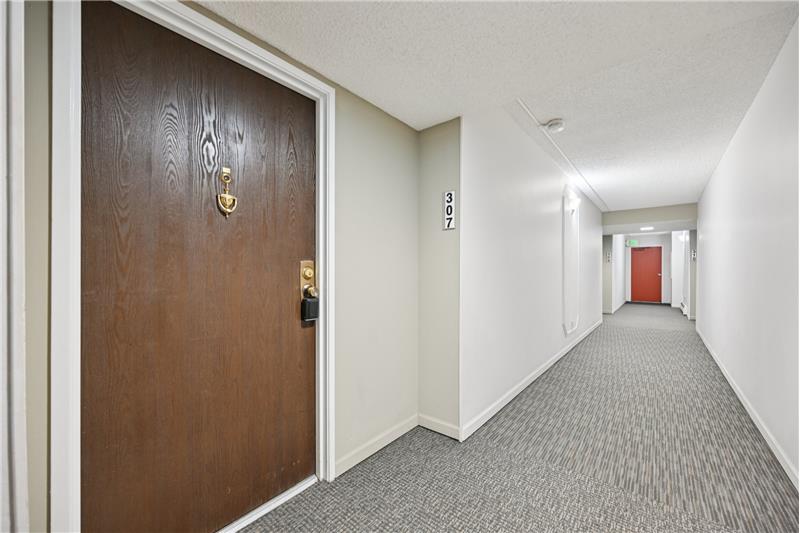 Corridor outside unit 307