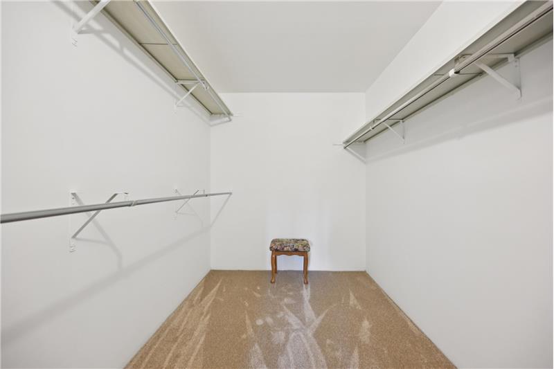 Huge walk-in closet in primary suite
