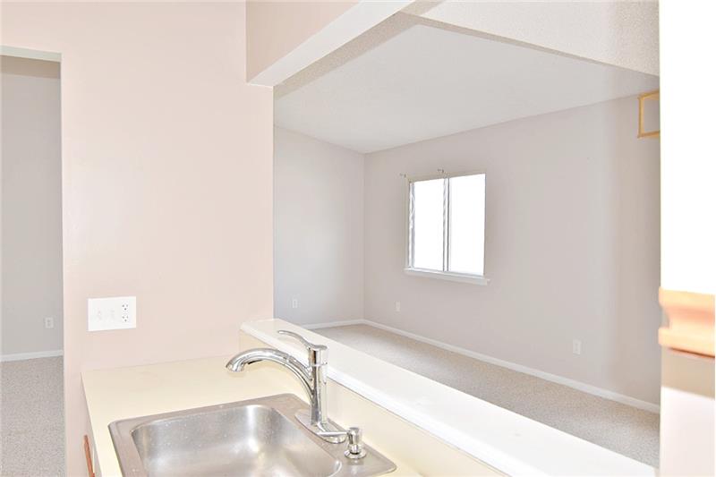 Looking at living room area from the kitchen