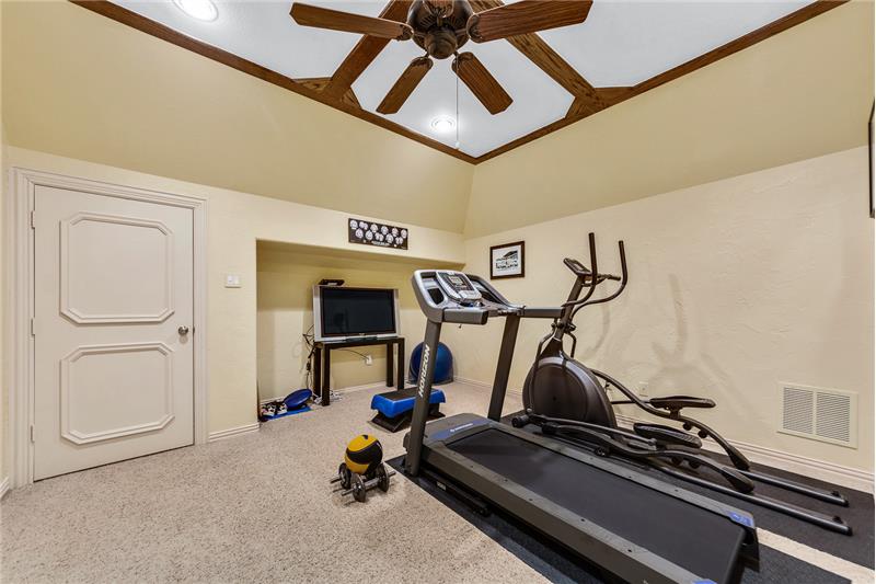 Workout room on second floor