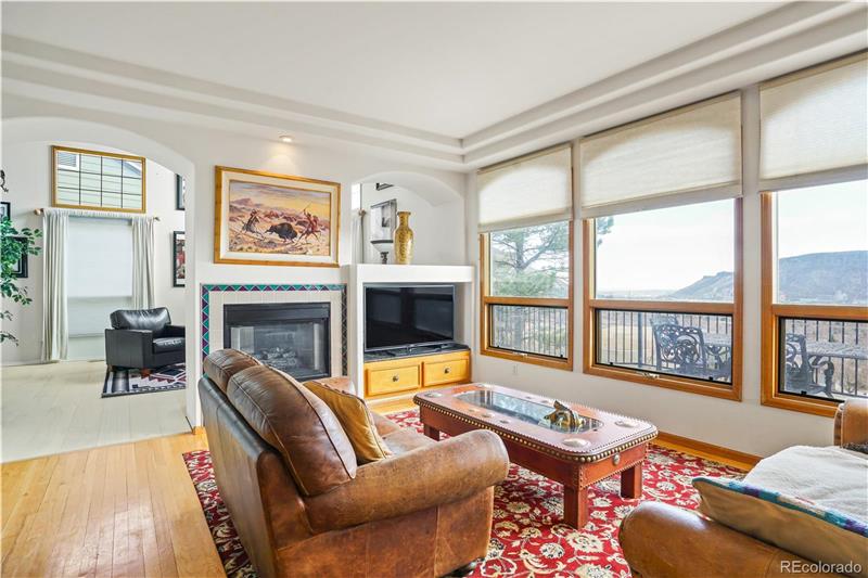 Two-side fireplace shared with Living Room